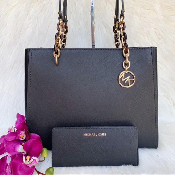 Michael Kors Handbags - NWT Michael Kors Sophia Large Tote & Wallet